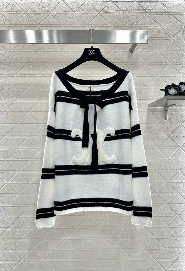 Celin*2025 New Arrivals Striped Knit Top and Shorts Set Custom Yb wool yarn is c