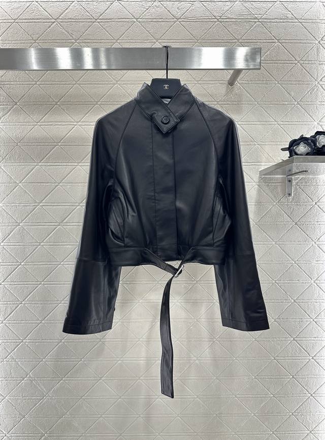 Loew*2025 New Arrivals: Buckled Lambskin Jacket. Custom Yb imported 100% lambski