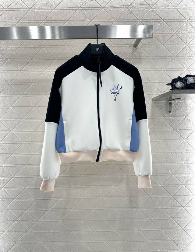 Louis Vuitto*2025 New Arrivals Raglan Colorblock Zippered Jacket and Pants Set L