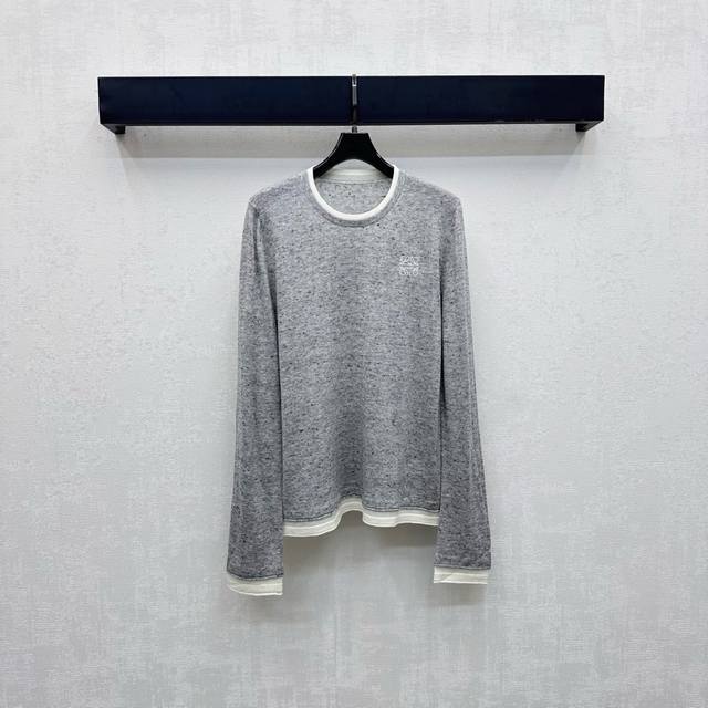 Loew*2025 New Arrivals: Contrast Logo Undershirt, Custom Made, Made of Imported