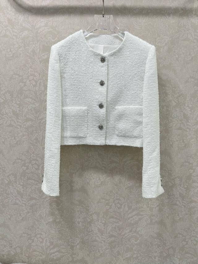 Chan*L 25's new sequined woven jacket! Luxe and stylish, this heavy-woven soft t