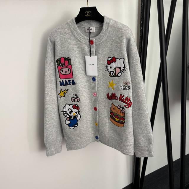 Style No. 20255934 Celin* new Hello Kitty cute cat cartoon embroidered long-sle