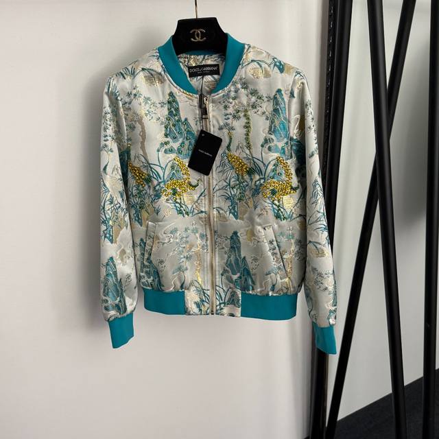 Style No. 20255920 Dg* New Heavy Beaded Diamond Shiny Silk Jacquard Long Sleeve