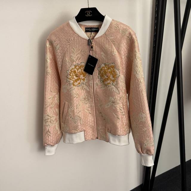 Style No. 20255904 Dg* New Heavy Beaded Diamond Flower Bright Silk Jacquard Lon