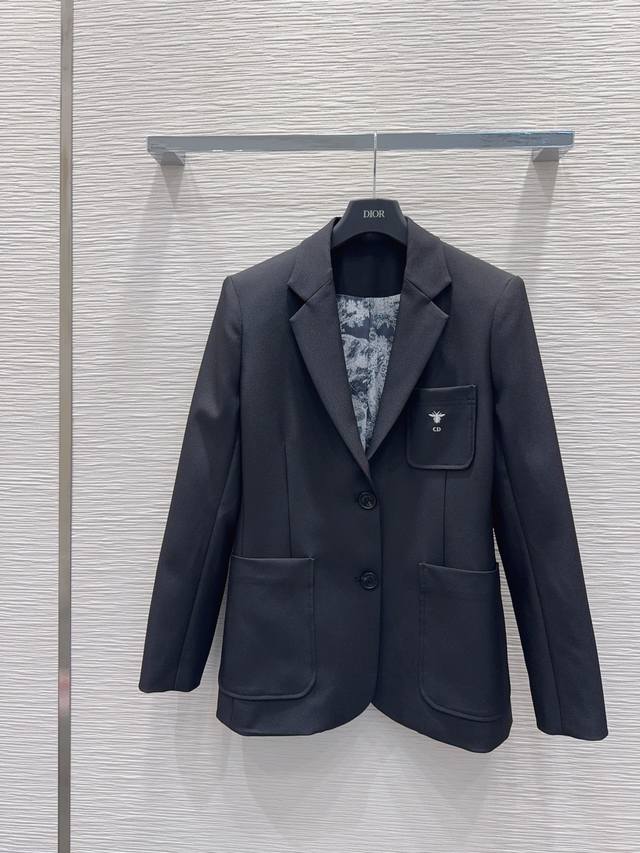 Christian Dio* 2025Fw new style simple and elegant suit jacket. Very high-end im