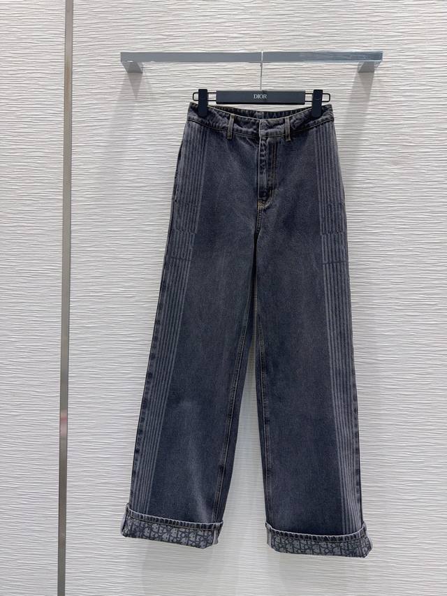 Christian Dio*2025Fw new high-top trousers ~ Super stylish new denim with a ferm