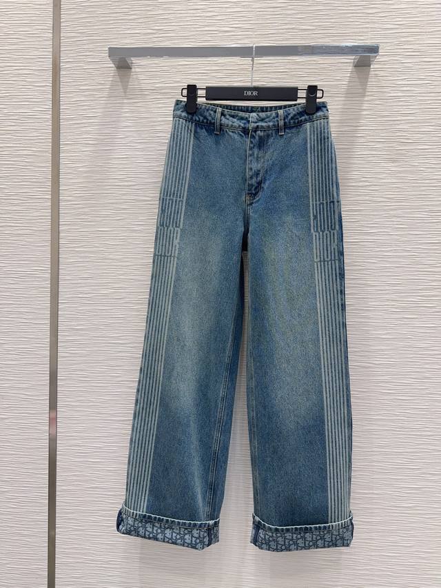 Christian Dio*2025Fw new high-top trousers ~ Super stylish new denim with a ferm