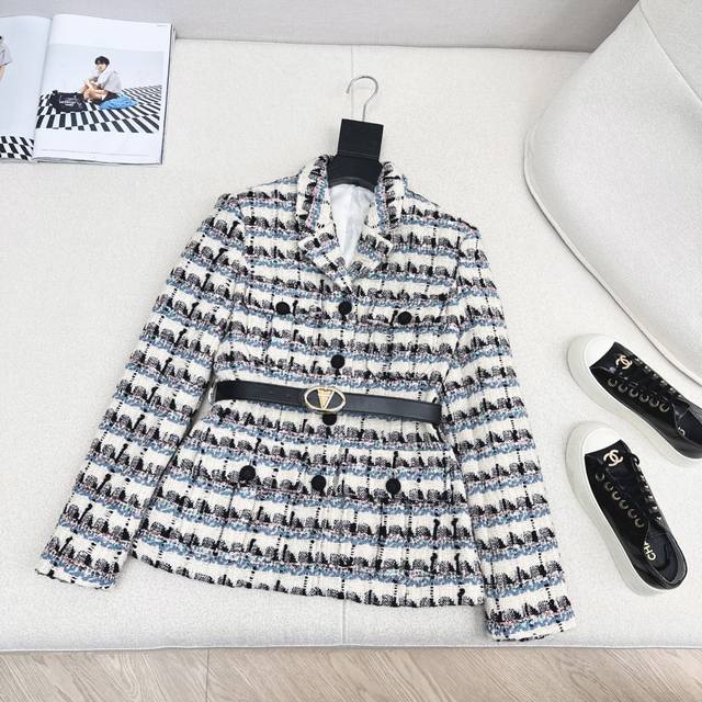 Vltn 25Ss The latest early autumn celebrity-style braided jacket, haute couture