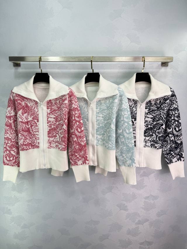 Dio* 2025 Early Fall New Rue Jungle Collection, reversible, lapel, knitted long-