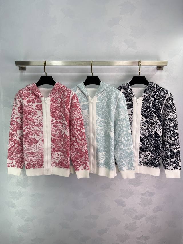 Dio* 2025 Early Fall New Rue Jungle Collection Double-sided Hooded Knit Long-sle