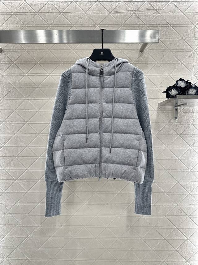 Bc*2025 New arrival: hooded zip-up down jacket. Made from custom Yb combed cotto