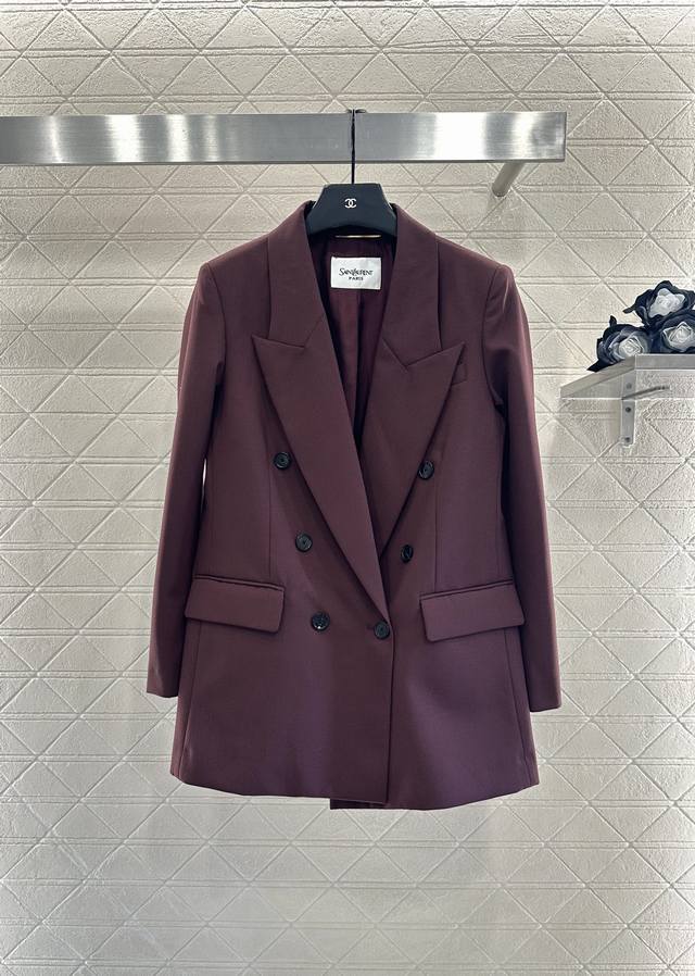 Sanit Lauren*2025 New Arrivals Straight Shoulder Double-Breasted Lapel Suit Cust