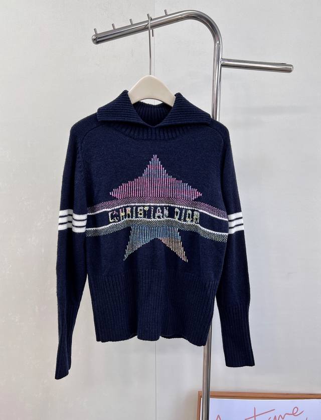 Dior's new five-pointed star lapel sweater, a classic continuation of the atmosp