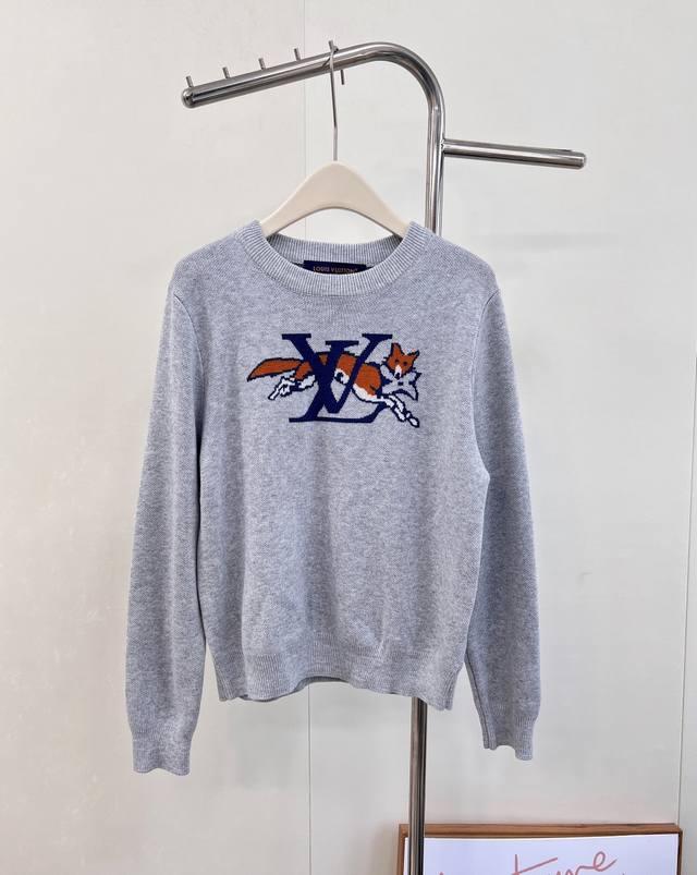 Louis Vuitton 25Fw limited edition fox jacquard sweater! A must-have for the New