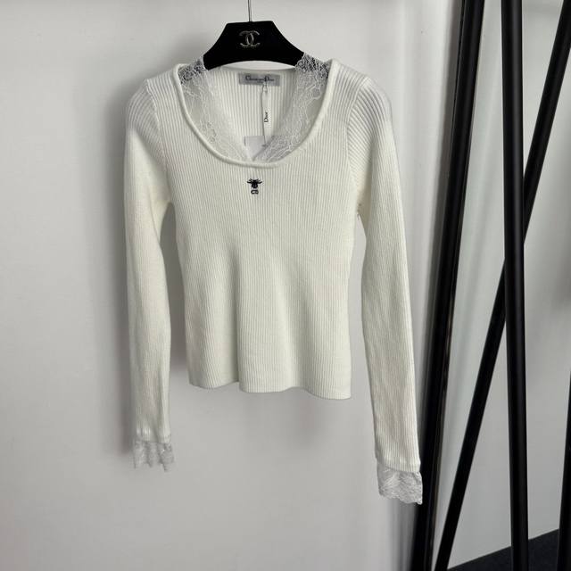 Style No. 20255852 Dio* New Cd Bee Embroidered Sexy Lace Splicing Long-Sleeved