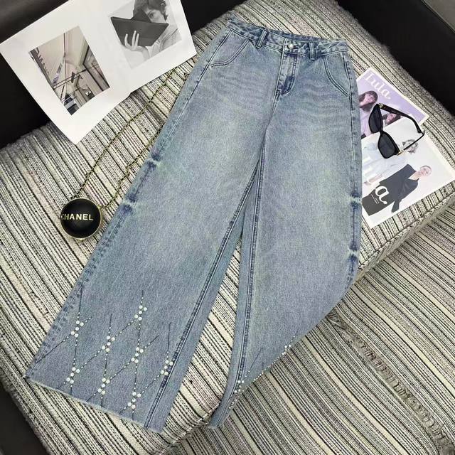 Highly recommend the 25th year early autumn series Cha* new beaded trousers str