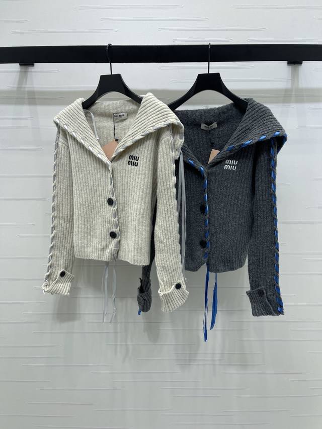 New, original, high-end quality, Miumi* 2025 Early Fall collection! Shawl-neck