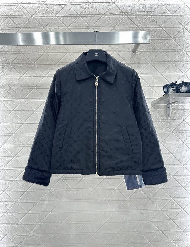 Louis Vuitto*2025 New Arrivals Lapel Zippered Fur Padded Jacket Custom Yb windpr