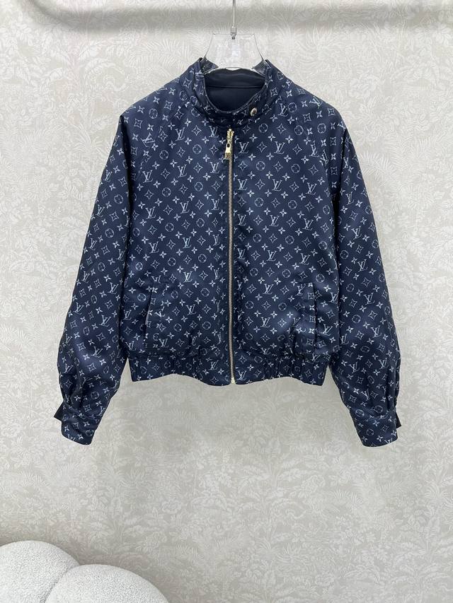 Double-Sided Louis Vuitto*25 new reversible monogram print jacket. One side is a