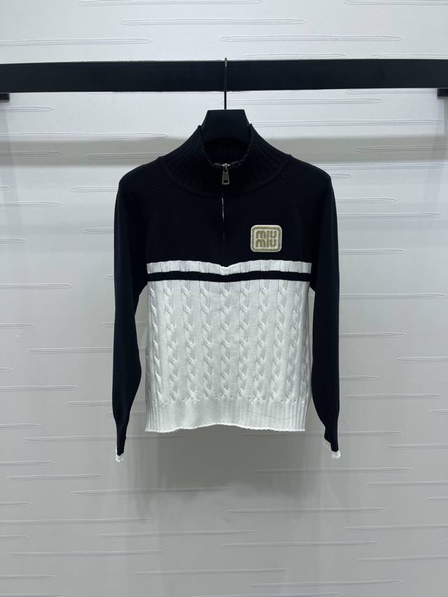 New, original, high-quality, Miumi* 2025 Early Fall collection! Stand-up collar