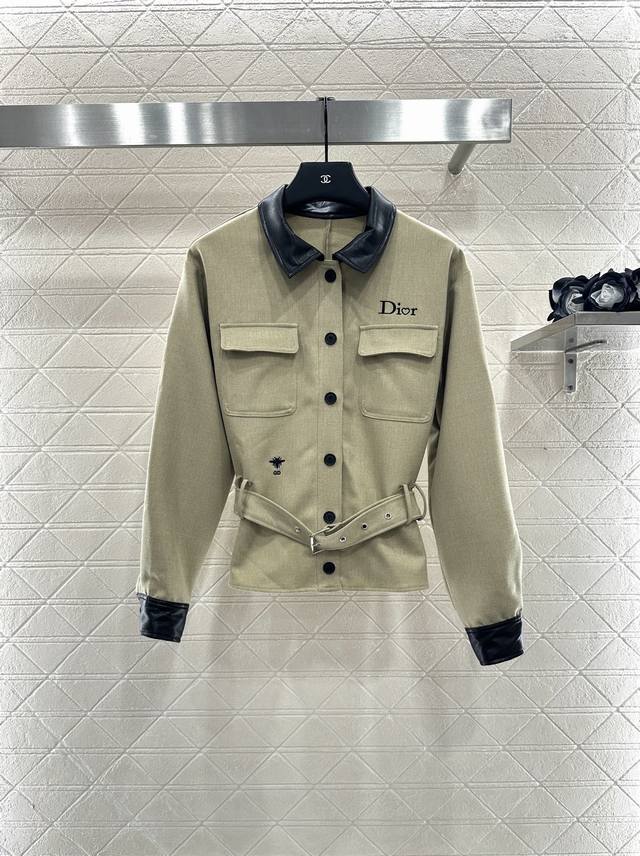 Dio*2025 New Arrivals Lapel and Leather Jacket and Trousers Set Custom Yb import