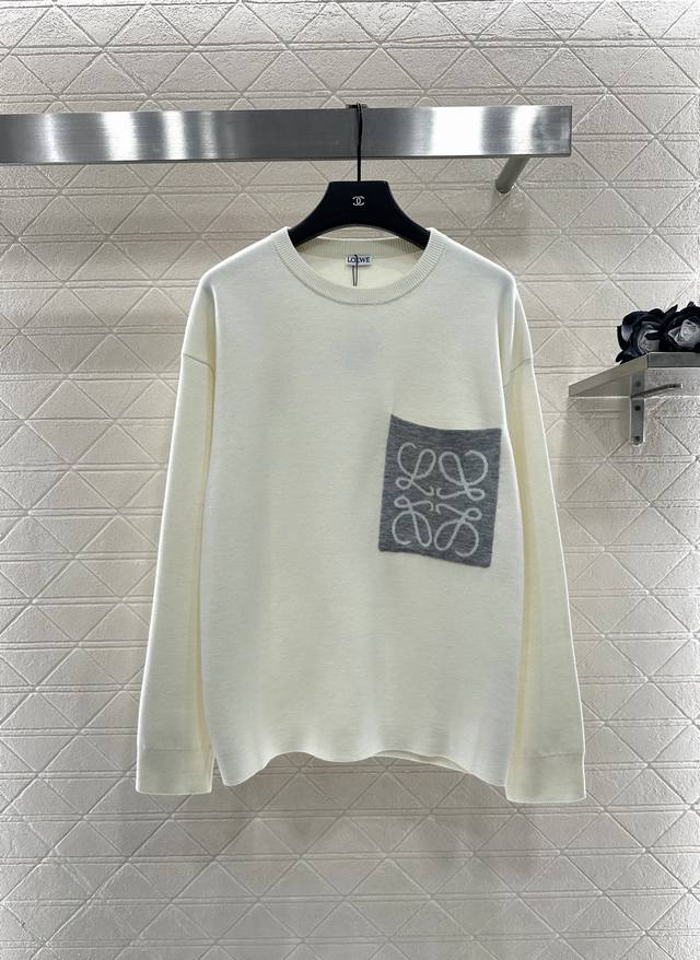 Loew* 2025 New Arrivals Totem Loose Knit Top Custom Yb wool yarn for a premium a