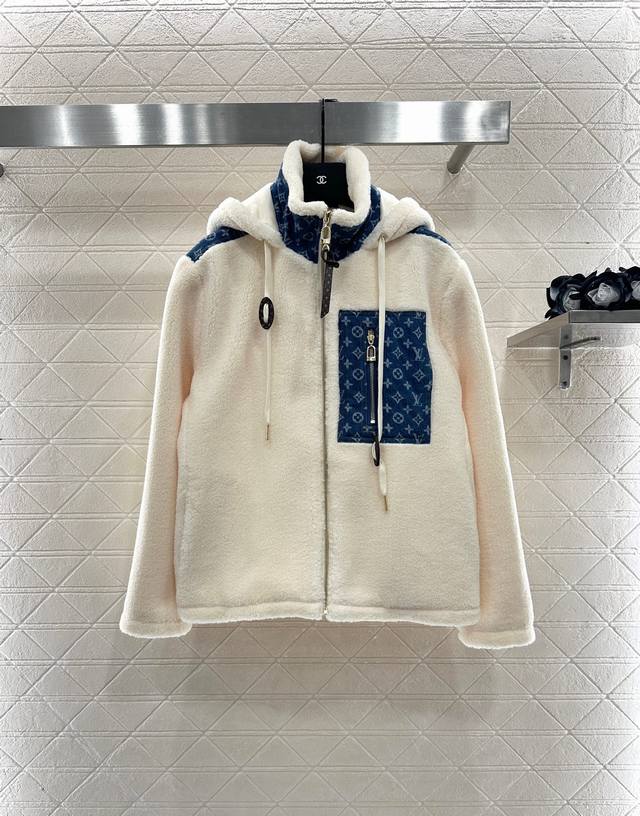 Louis Vuitto*2025 New Arrivals Hooded Teddy Lambskin Jacket Custom Yb Teddy Lamb