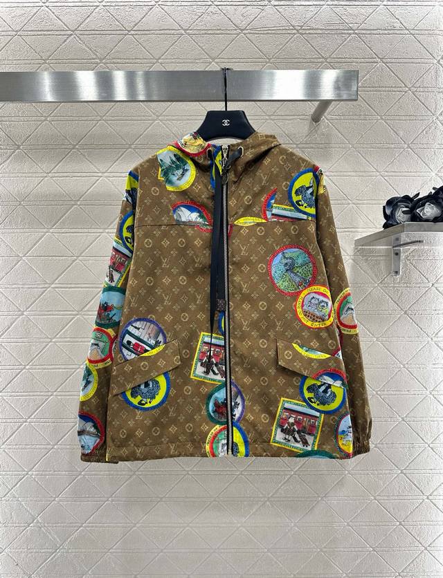 Louis Vuitto*2025 New Arrivals Hooded Jacket Custom Yb imported jacket material,