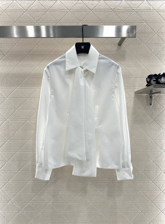 Chane*2025 New Arrivals Ribbon Tie Shirt and Trousers Set Custom Yb twill cotton