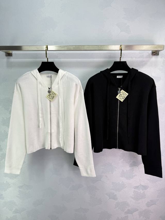 Loew*25 Early Fall new knitted hooded cardigan with drawstring design, YB molded