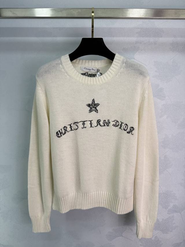 Dio* 2025 Early Fall new five-pointed star knitted long-sleeved sweater! Custom-