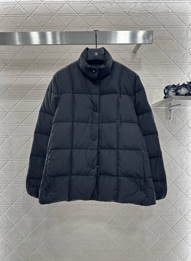 Moncle*2025 New Arrivals Rectangular Embossed Stand-Collar Down Jacket Custom Yb