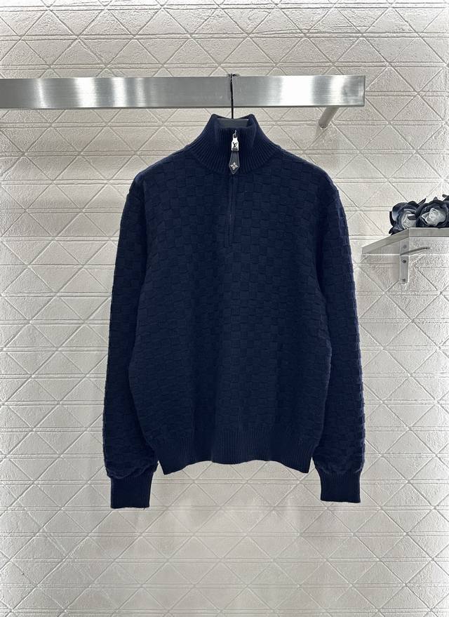 Louis Vuitt*2025 New Arrivals Turtleneck Zippered Knit Pullover Sweater Custom-w