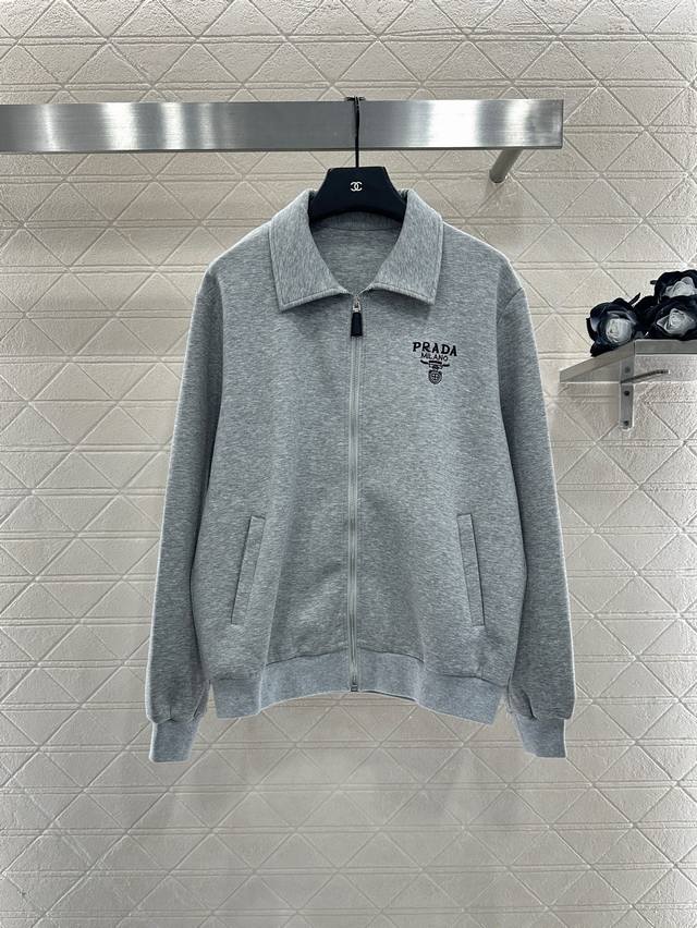 prad*2025 New Arrival Zipper Lapel Jacket and Pants Set Custom Yb twill cotton m