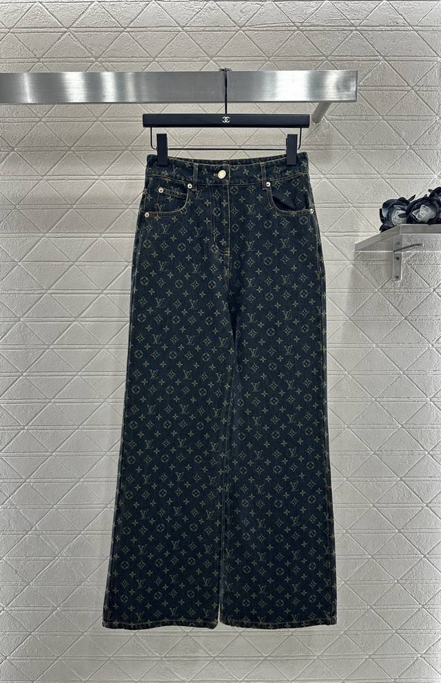Louis Vuitto*2025 New Arrivals Denim Jacket and Pants Set Custom Yb twill cotton