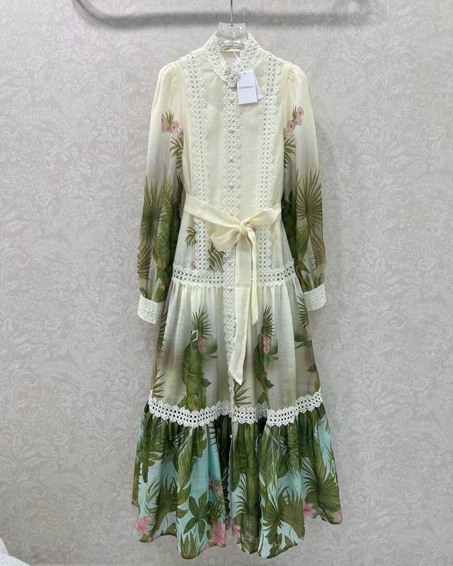 Zimmerman* Zimmerman's new 25th-century lotus pond moonlight print dress feature