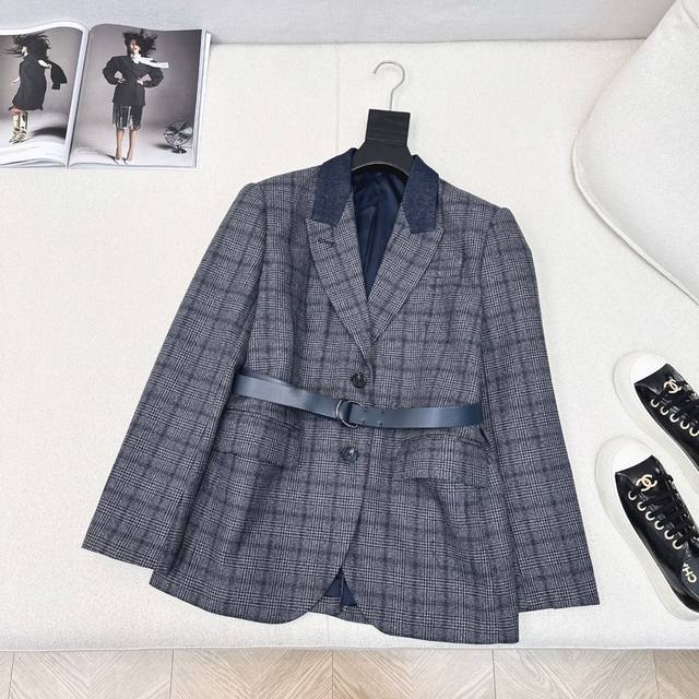 Best-selling series, Bc 25Ss, the latest autumn and winter gray-blue plaid blaze