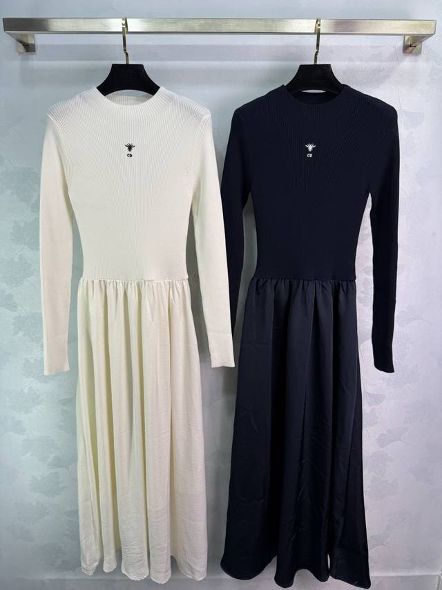 Dio* 2025 Early Fall new round-neck knitted long-sleeved dress! Custom-made, imp