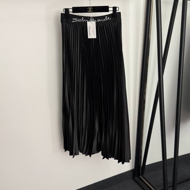 Style No. 20255750 Schiaparelli* new letter ribbon high waist pleated skirt, bl