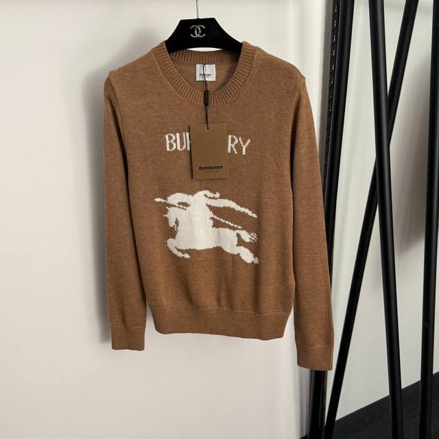 Style No. 20255787 Burberr* new warhorse knight pattern pullover long-sleeved s