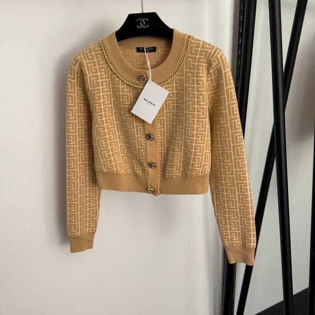 Style No. 20255775 Balmai* new round neck long-sleeved knitted cardigan with ge