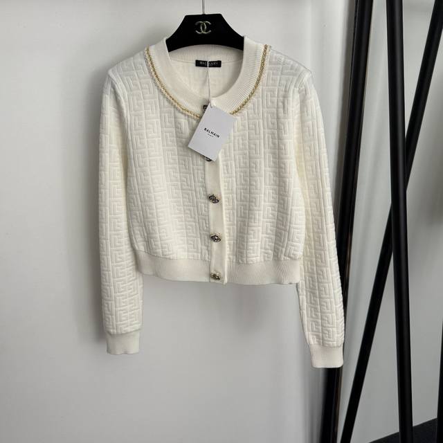 Style No. 20255775 Balmai* new round neck long-sleeved knitted cardigan with ge