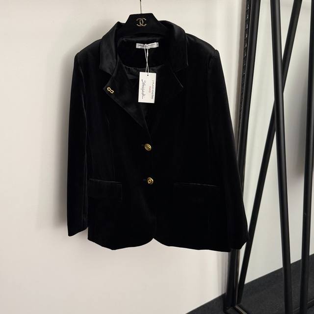 Style No. 20255769 Schiaparelli's newest long-sleeved velvet blazer with big ey
