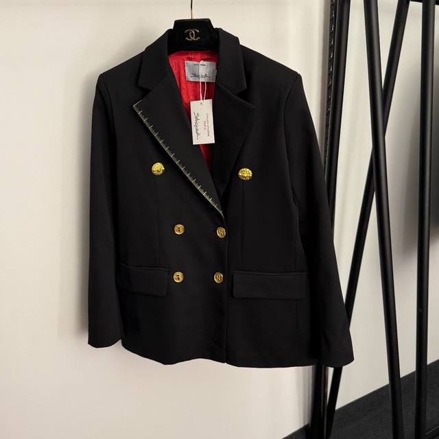 Style No. 20255761 Schiaparelli* newest ruler embroidered lapel high-end custom