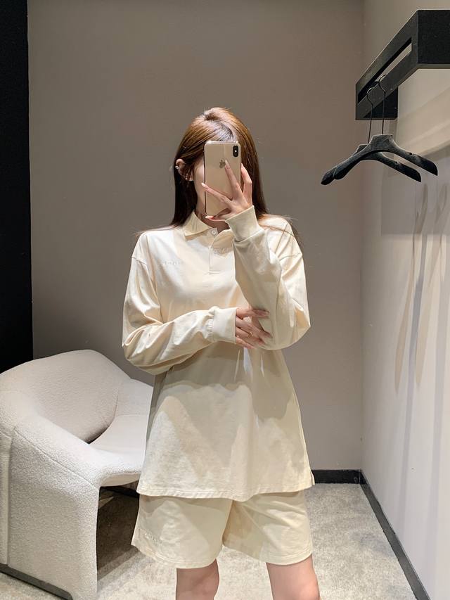 Shorts Long Sleeves Miumi* 25Fw New Early Autumn Letter Embroidery Polo Neck Lon