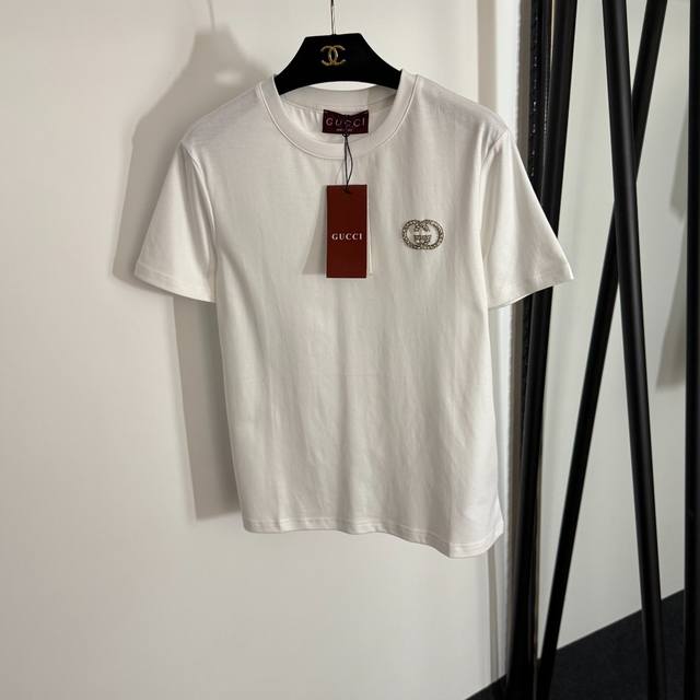 Style No. 20253964 Gucc*'s new Gg diamond-studded, hot-studded logo casual shor