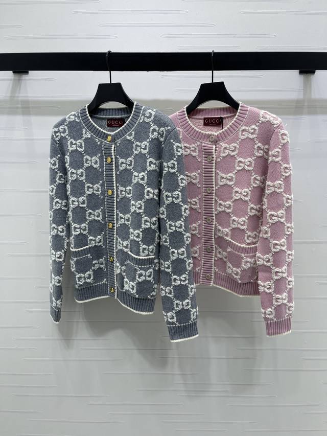 New, original, high-quality Gucc* 2025 Early Fall Collection! Round-neck jacqua