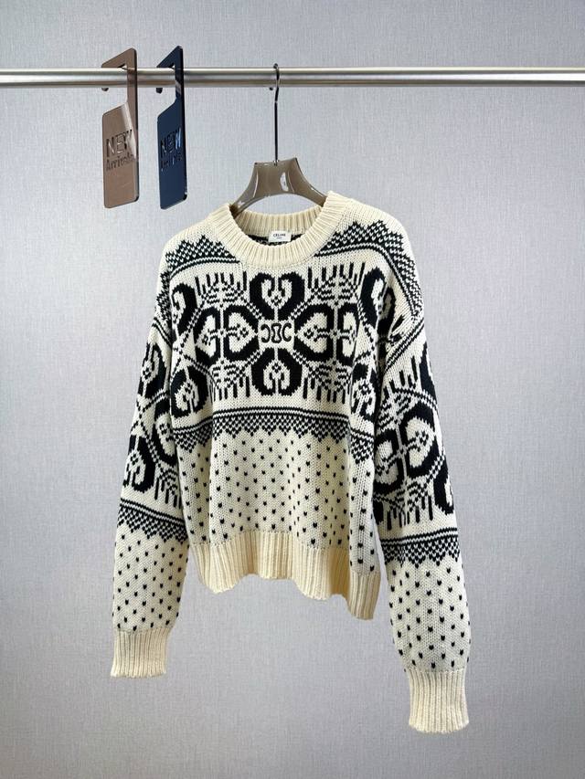 Homesick | Fair Isle Snowflake Pullover Fair Isle Wool Crewneck Knit Sweater! Be