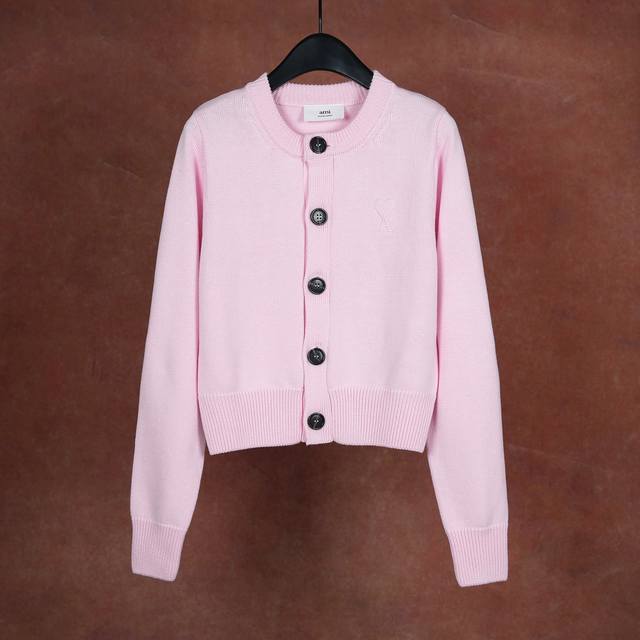 Chinese Valentine's Day limited edition, Ami's new pink cotton wool round neck