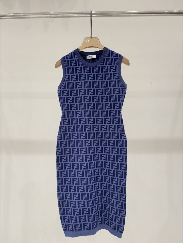 Fendi vest dress | 25 early autumn new round neck classic double F monogram log